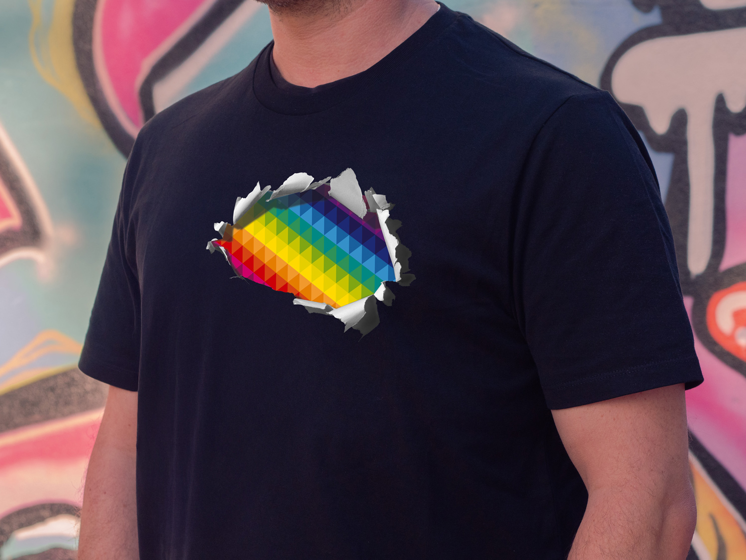 „PRIDE INSIDE“ T-Shirt NBG PRIDE 2025 – SCHWARZ